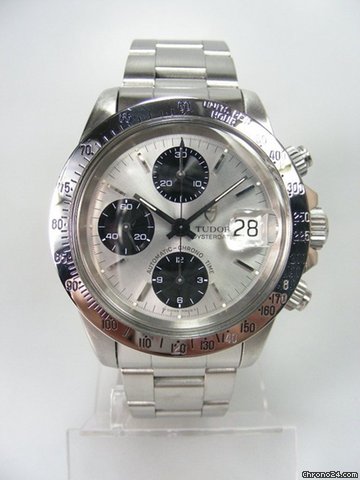 Tudor Oysterdate chronographe cadran silver complet acier