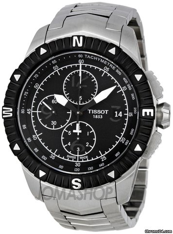 Tissot T-Navigator Chronograph Black Dial Mens Watch T0624271105700