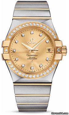 Omega Constellation Chronometer 35 mm Brushed Steel and Yellow Gold