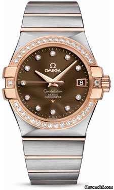 Omega Constellation Chronometer 35 mm Brushed Steel and Red Gold