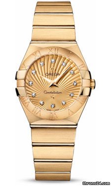 Omega Constellation Quartz 27 mm Brushed Yellow Gold