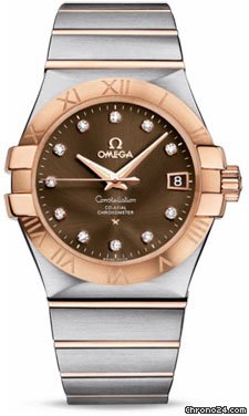 Omega Constellation Chronometer 35 mm Brushed Steel and Red Gold