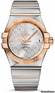 Omega Constellation Chronometer 35 mm Brushed Steel and Red Gold