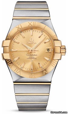 Omega Constellation Chronometer 35 mm Brushed Steel and Yellow Gold