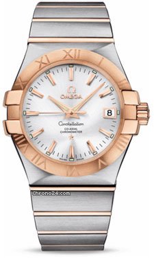Omega Constellation Chronometer 35 mm Brushed Steel and Red Gold
