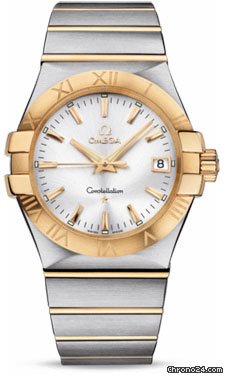Omega Constellation Quartz 35 mm Brushed Steel and Yellow Gold