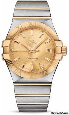 Omega Constellation Quartz 35 mm Brushed Steel and Yellow Gold
