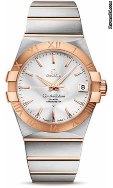 Omega Constellation Chronometer 38 mm Brushed Steel and Red Gold
