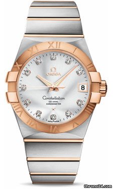 Omega Constellation Chronometer 38 mm Brushed Steel and Red Gold