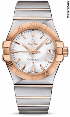 Omega Constellation Quartz 35 mm Brushed Steel and Red Gold