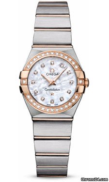 Omega Constellation Quartz 24 mm Brushed Steel and Red Gold