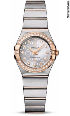 Omega Constellation Quartz 24 mm Brushed Steel and Red Gold