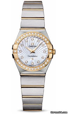 Omega Constellation Quartz 24 mm Brushed Steel and Yellow Gold