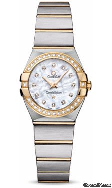 Omega Constellation Quartz 24 mm Brushed Steel and Yellow Gold