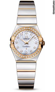 Omega Constellation Quartz 24 mm Polished Steel and Yellow Gold