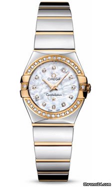 Omega Constellation Quartz 24 mm Polished Steel and Yellow Gold