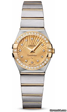 Omega Constellation Quartz 24 mm Brushed Steel and Yellow Gold