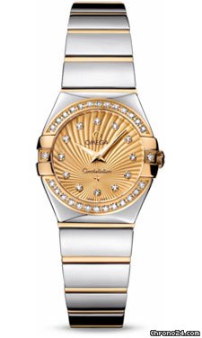 Omega Constellation Quartz 24 mm Polished Steel and Yellow Gold