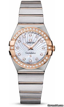 Omega Constellation Quartz 27 mm Brushed Steel and Red Gold