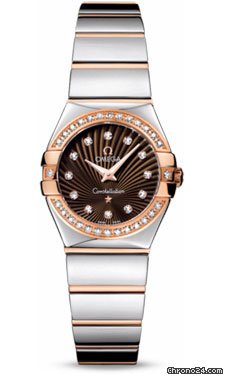 Omega Constellation Quartz 24 mm Polished Steel and Red Gold