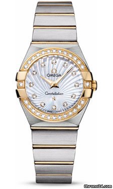Omega Constellation Quartz 27 mm Brushed Steel and Yellow Gold