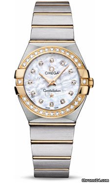 Omega Constellation Quartz 27 mm Brushed Steel and Yellow Gold