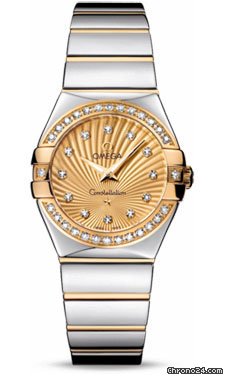 Omega Constellation Quartz 27 mm Polished Steel and Yellow Gold