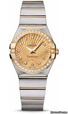 Omega Constellation Quartz 27 mm Brushed Steel and Yellow Gold