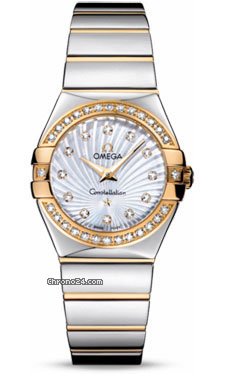 Omega Constellation Quartz 27 mm Polished Steel and Yellow Gold
