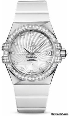 Omega Constellation Chronometer 35 mm Brushed White Gold
