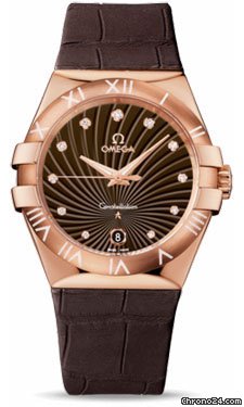 Omega Constellation Quartz 35 mm Brushed Red Gold