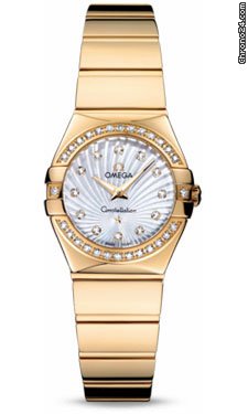 Omega Constellation Quartz 24 mm Polished Yellow Gold