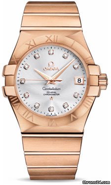 Omega Constellation Chronometer 35 mm Brushed Red Gold