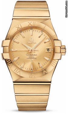 Omega Constellation Chronometer 35 mm Brushed Yellow Gold