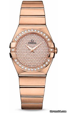 Omega Constellation Quartz 27 mm Brushed Red Gold