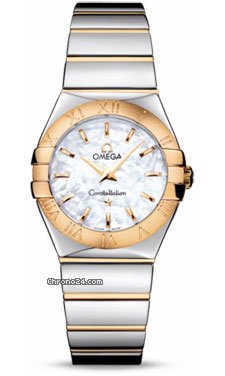 Omega Constellation Quartz 27 mm Polished Steel and Yellow Gold