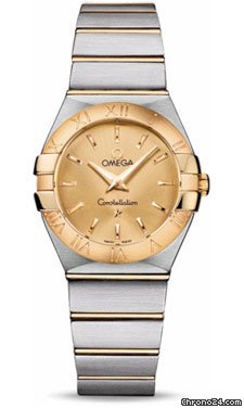 Omega Constellation Quartz 27 mm Brushed Steel and Yellow Gold