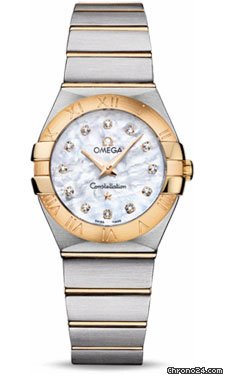 Omega Constellation Quartz 27 mm Brushed Steel and Yellow Gold
