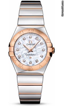 Omega Constellation Quartz 27 mm Polished Steel and Red Gold