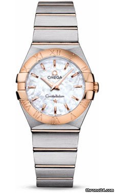 Omega Constellation Quartz 27 mm Brushed Steel and Red Gold