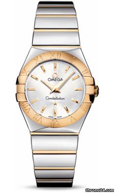 Omega Constellation Quartz 27 mm Polished Steel and Yellow Gold