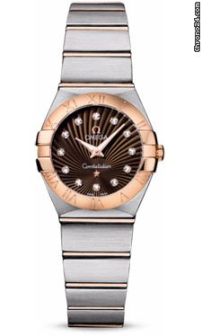 Omega Constellation Quartz 24 mm Brushed Steel and Red Gold