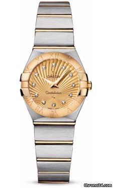 Omega Constellation Quartz 24 mm Brushed Steel and Yellow Gold