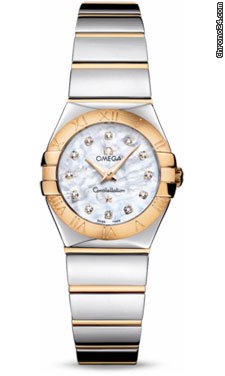 Omega Constellation Quartz 24 mm Polished Steel and Yellow Gold