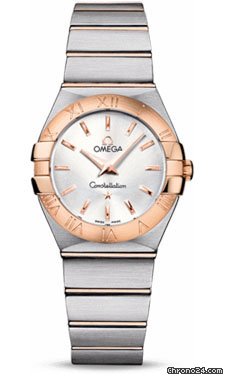 Omega Constellation Quartz 27 mm Brushed Steel and Red Gold