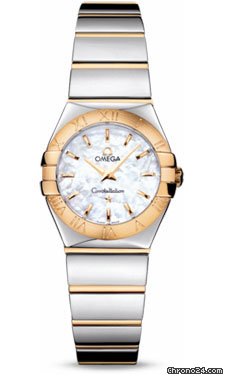 Omega Constellation Quartz 24 mm Polished Steel and Yellow Gold