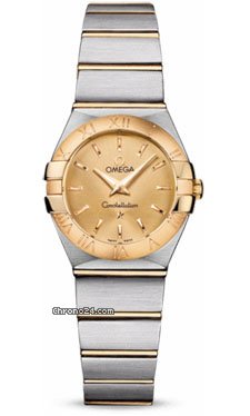 Omega Constellation Quartz 24 mm Brushed Steel and Yellow Gold