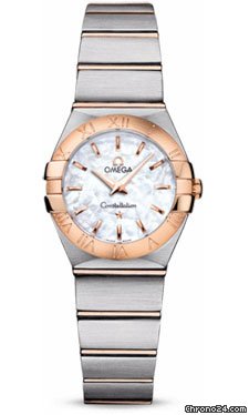 Omega Constellation Quartz 24 mm Brushed Steel and Red Gold