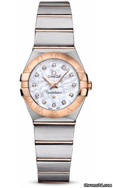 Omega Constellation Quartz 24 mm Brushed Steel and Red Gold