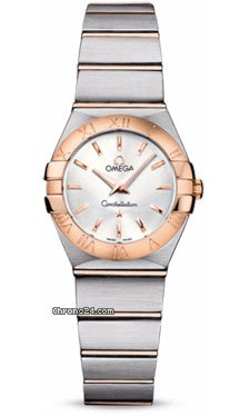 Omega Constellation Quartz 24 mm Brushed Steel and Red Gold
